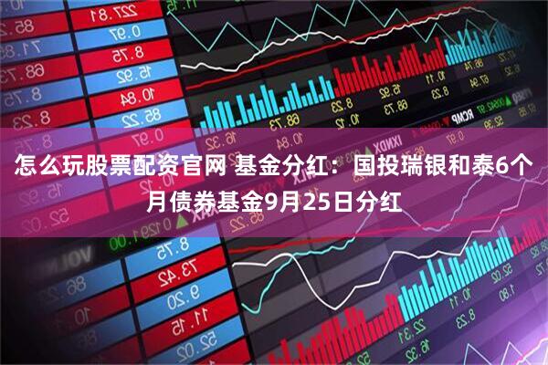 怎么玩股票配资官网 基金分红：国投瑞银和泰6个月债券基金9月25日分红